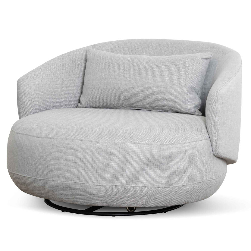 Janis Fabric Armchair - Light Texture Grey - Image 3