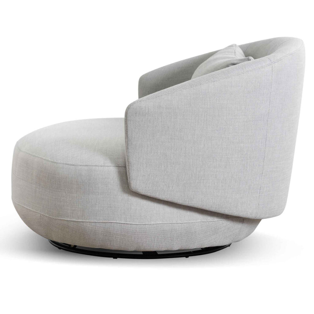 Janis Fabric Armchair - Light Texture Grey - Image 5