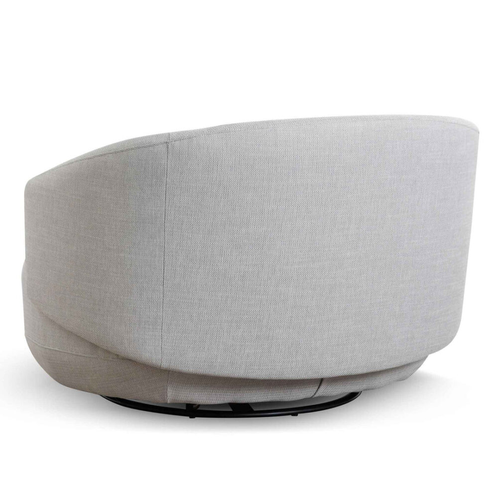 Janis Fabric Armchair - Light Texture Grey - Image 6