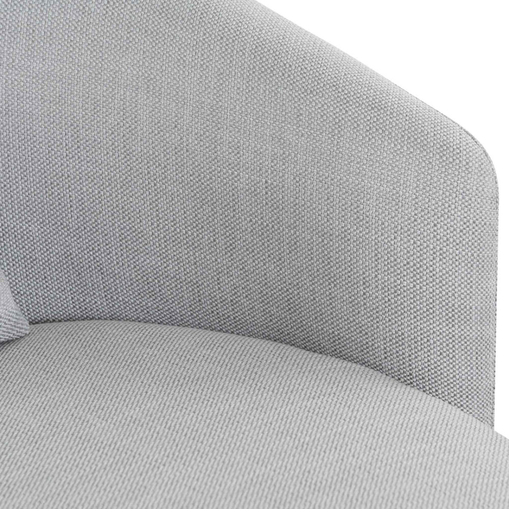 Janis Fabric Armchair - Light Texture Grey - Image 12