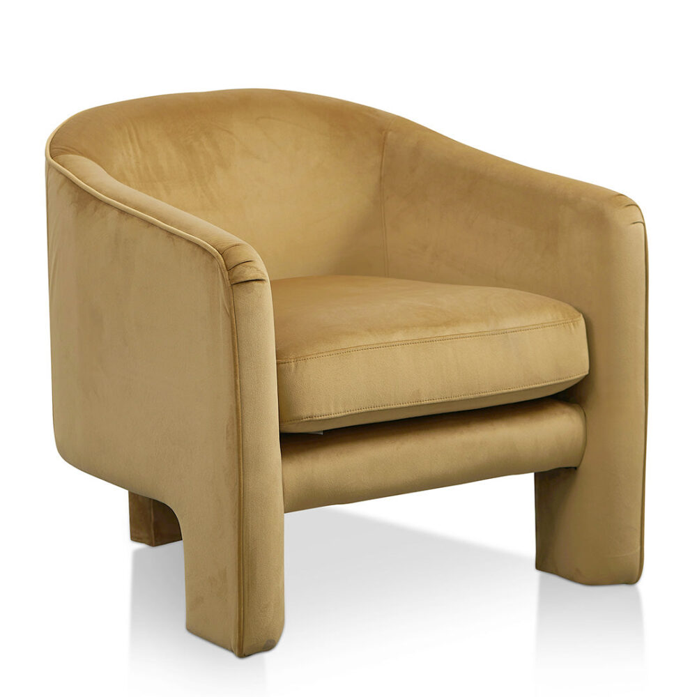 Jerrod Fabric Armchair - Mustard - Image 4
