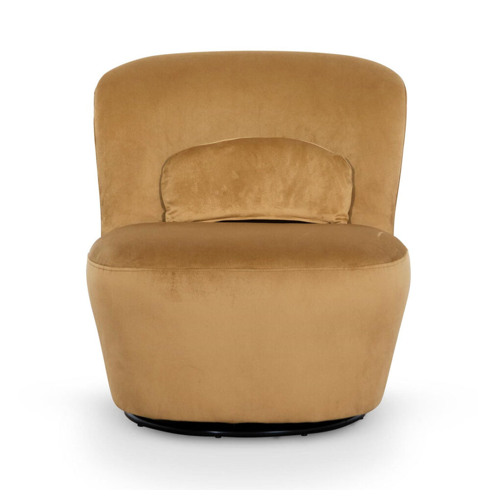 Zamora Swivel Lounge Chair - Mustard - Image 5