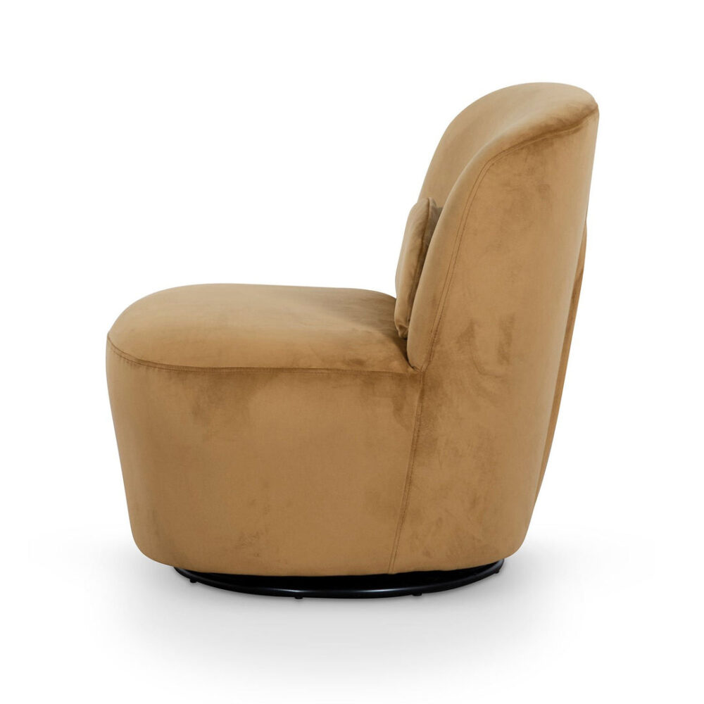 Zamora Swivel Lounge Chair - Mustard - Image 7