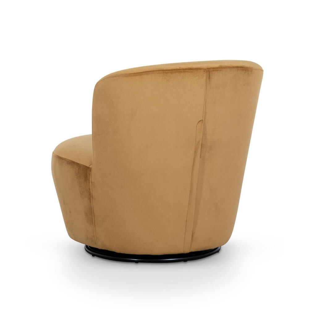 Zamora Swivel Lounge Chair - Mustard - Image 8