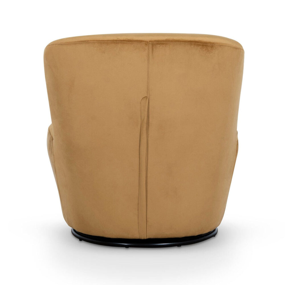 Zamora Swivel Lounge Chair - Mustard - Image 9