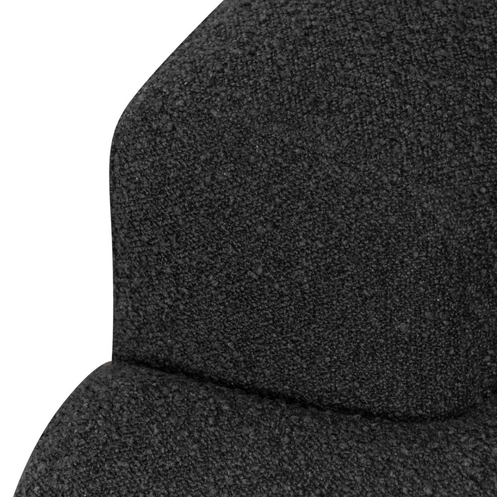 Jasleen Armchair - Charcoal Boucle with Black Legs - Image 8