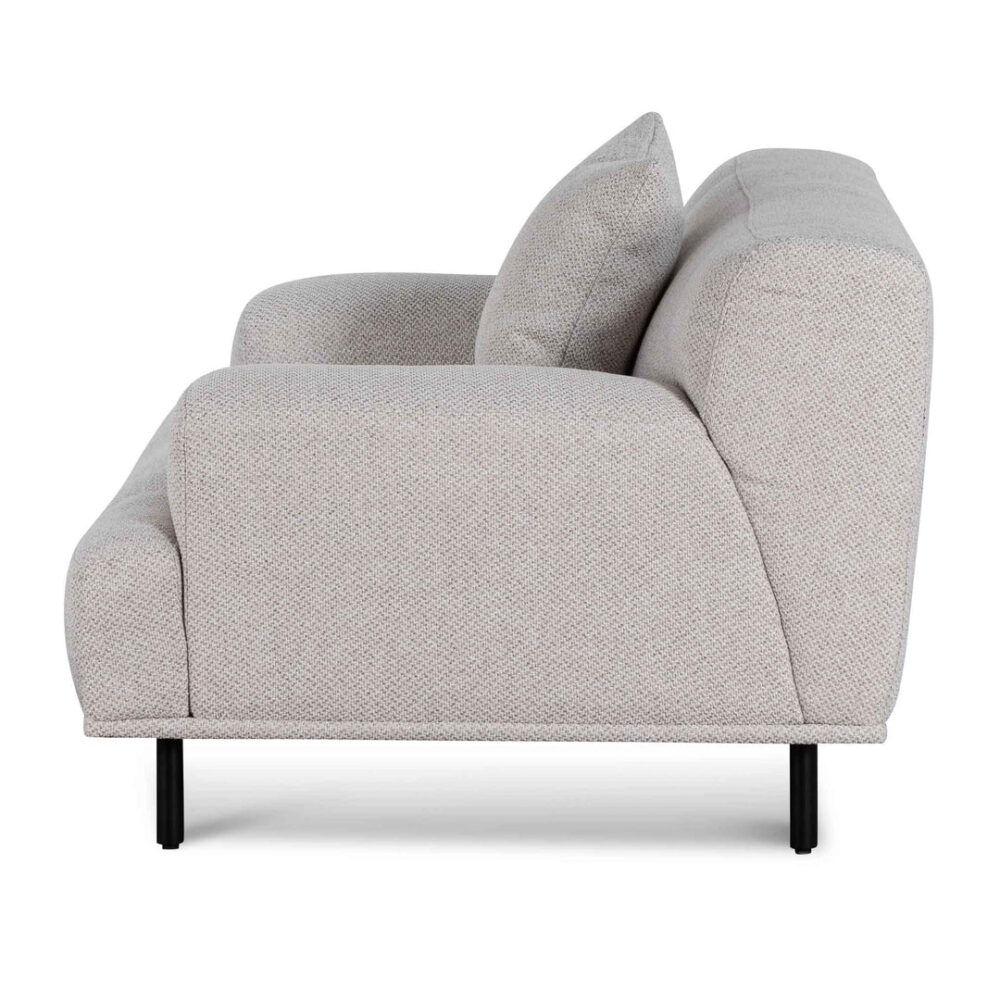 Jasleen Fabric Armchair - Sterling Sand with Black Legs - Image 3