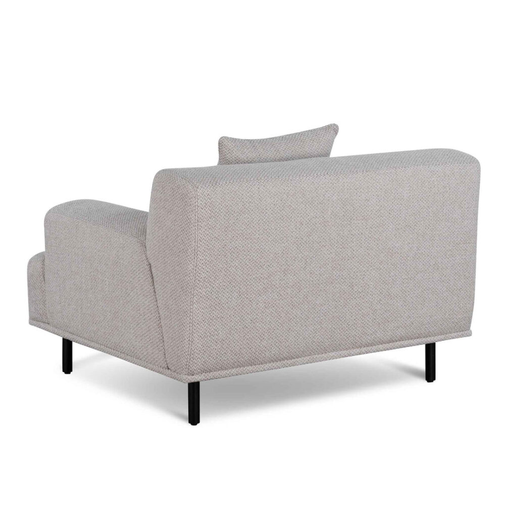 Jasleen Fabric Armchair - Sterling Sand with Black Legs - Image 4