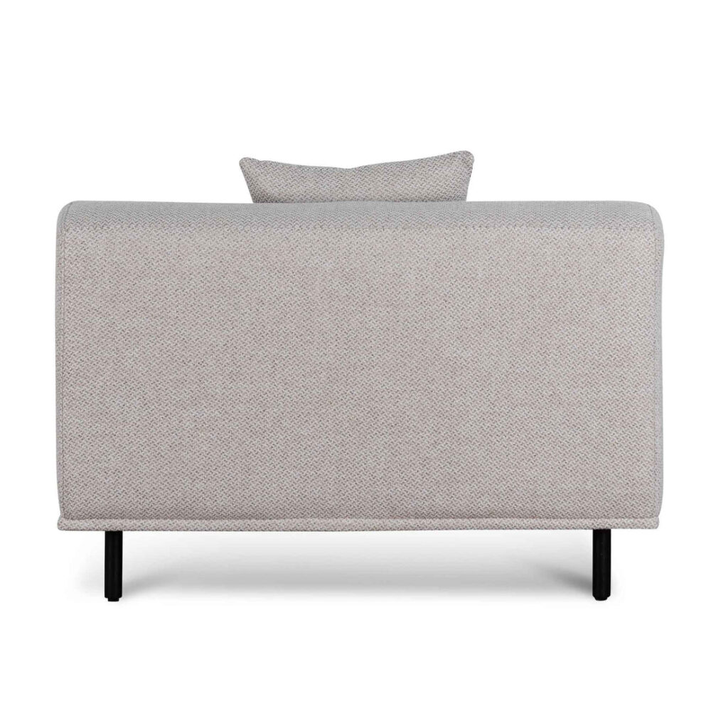 Jasleen Fabric Armchair - Sterling Sand with Black Legs - Image 5