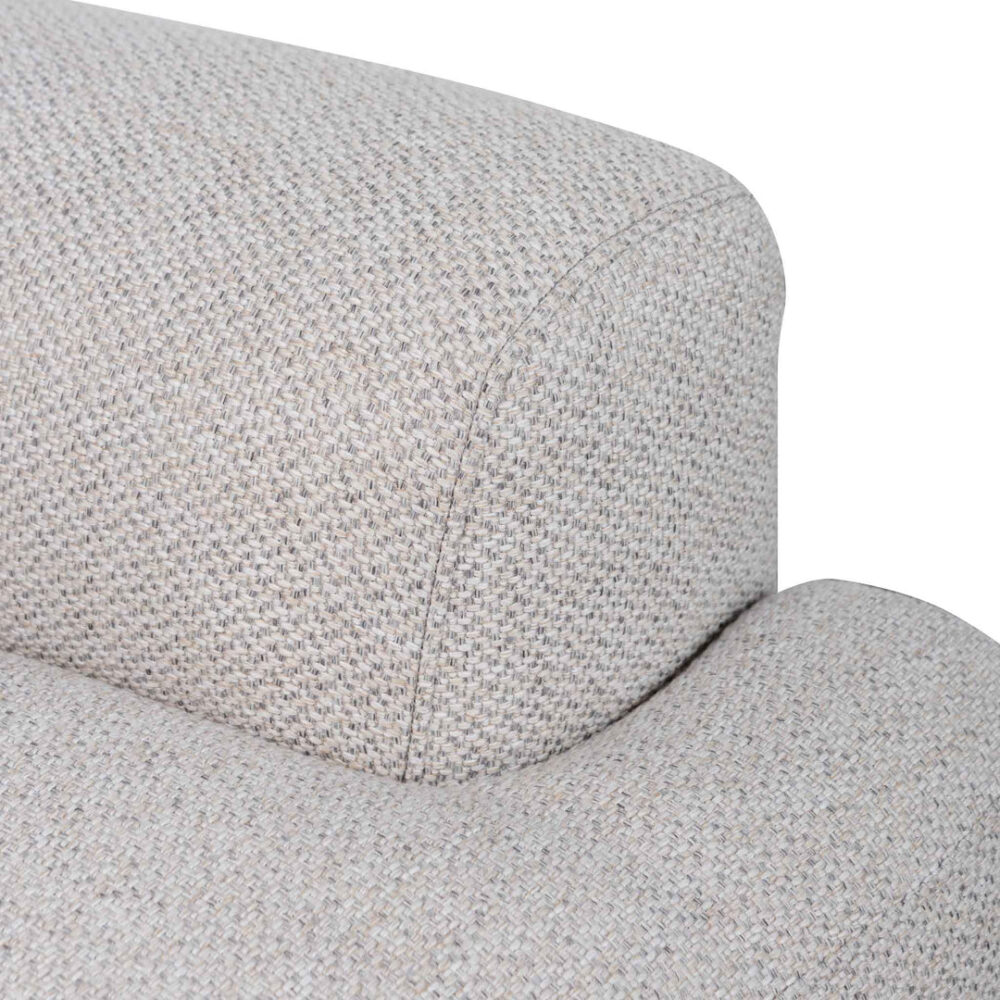 Jasleen Fabric Armchair - Sterling Sand with Black Legs - Image 6