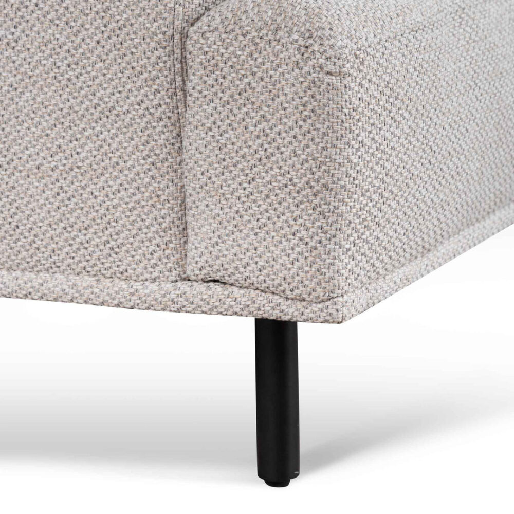 Jasleen Fabric Armchair - Sterling Sand with Black Legs - Image 7