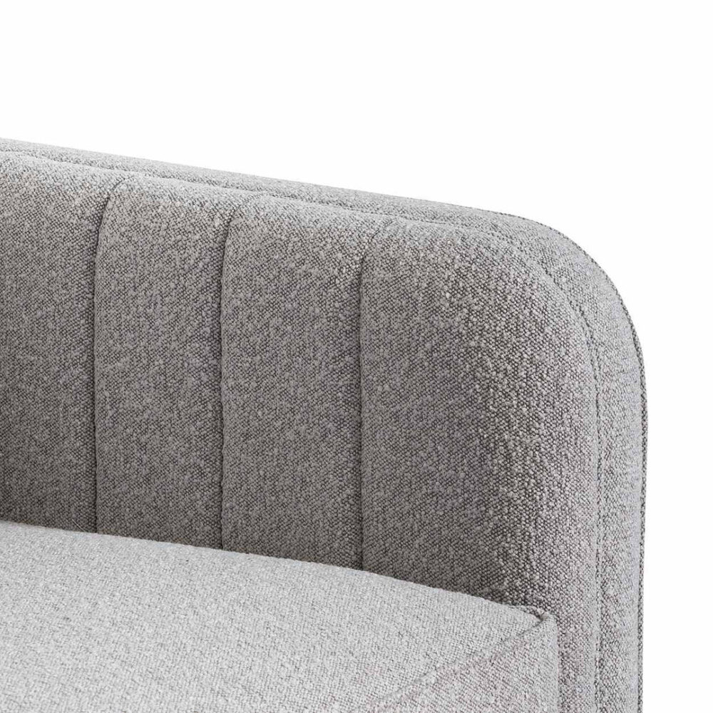 Scott 3 Seater Sofa - Ash Grey Boucle - Image 8