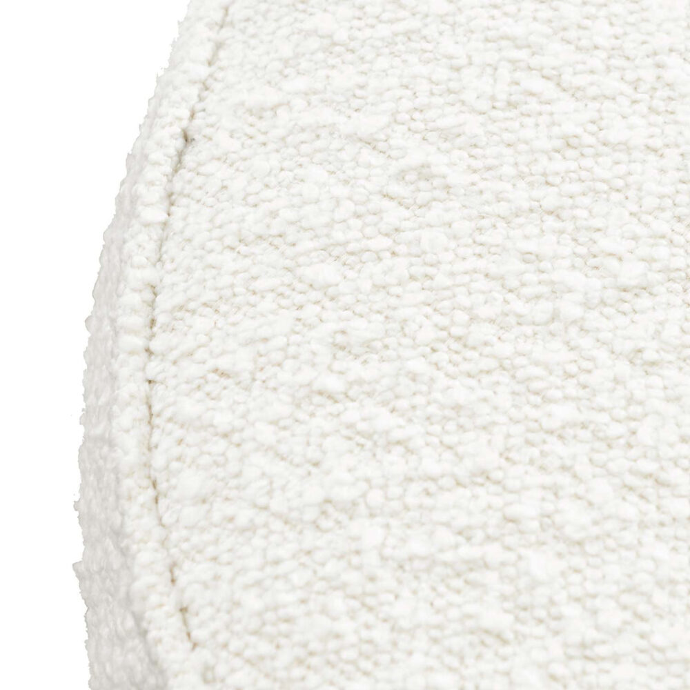Bianka Ivory White Boucle Ottoman - Brushed Gold Base - Image 6