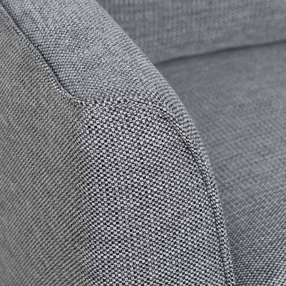 Kavan Fabric Armchair - Graphite Grey with Black Leg - Image 9