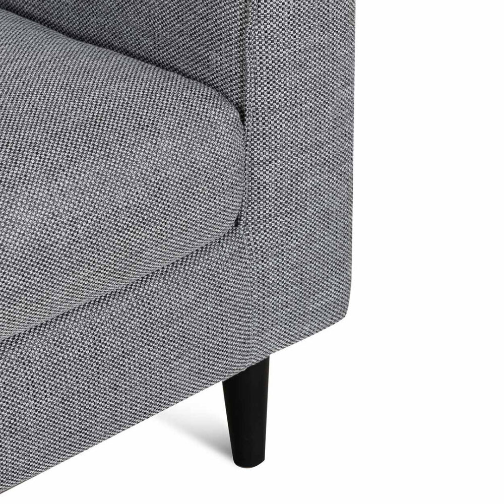 Kavan Fabric Armchair - Graphite Grey with Black Leg - Image 12