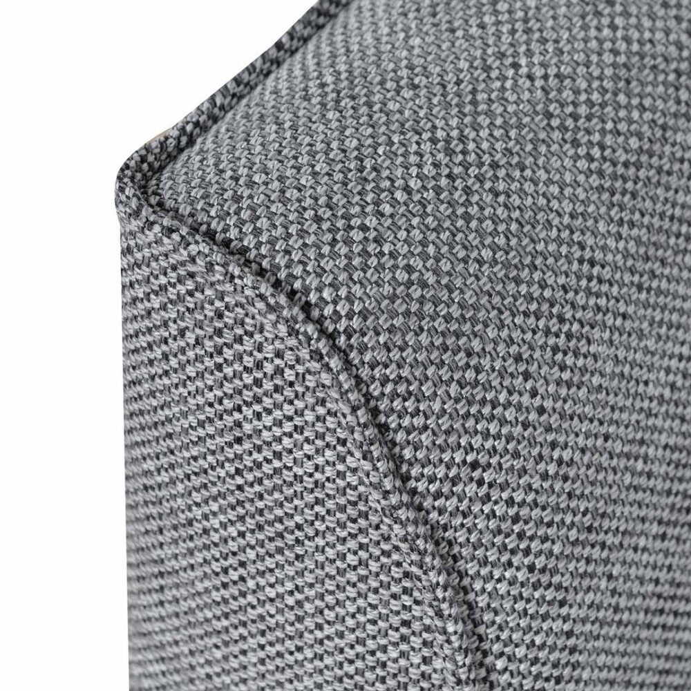 Kavan Fabric Armchair - Graphite Grey with Black Leg - Image 10