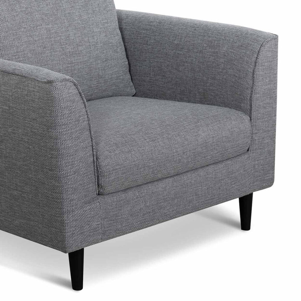 Kavan Fabric Armchair - Graphite Grey with Black Leg - Image 8
