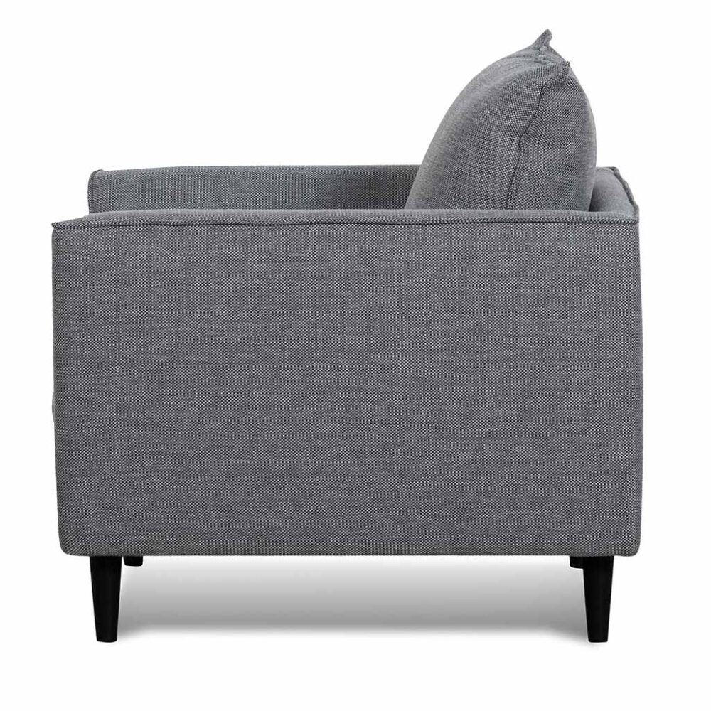 Kavan Fabric Armchair - Graphite Grey with Black Leg - Image 4