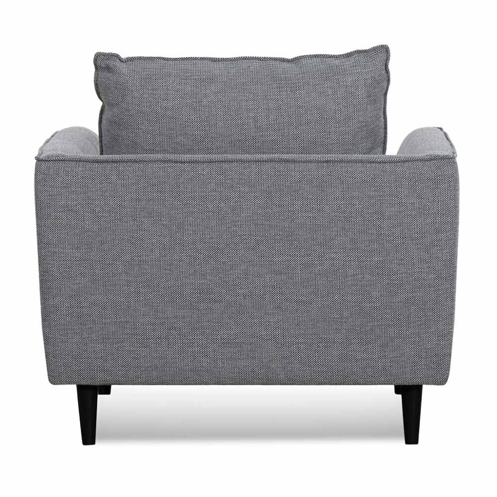 Kavan Fabric Armchair - Graphite Grey with Black Leg - Image 6