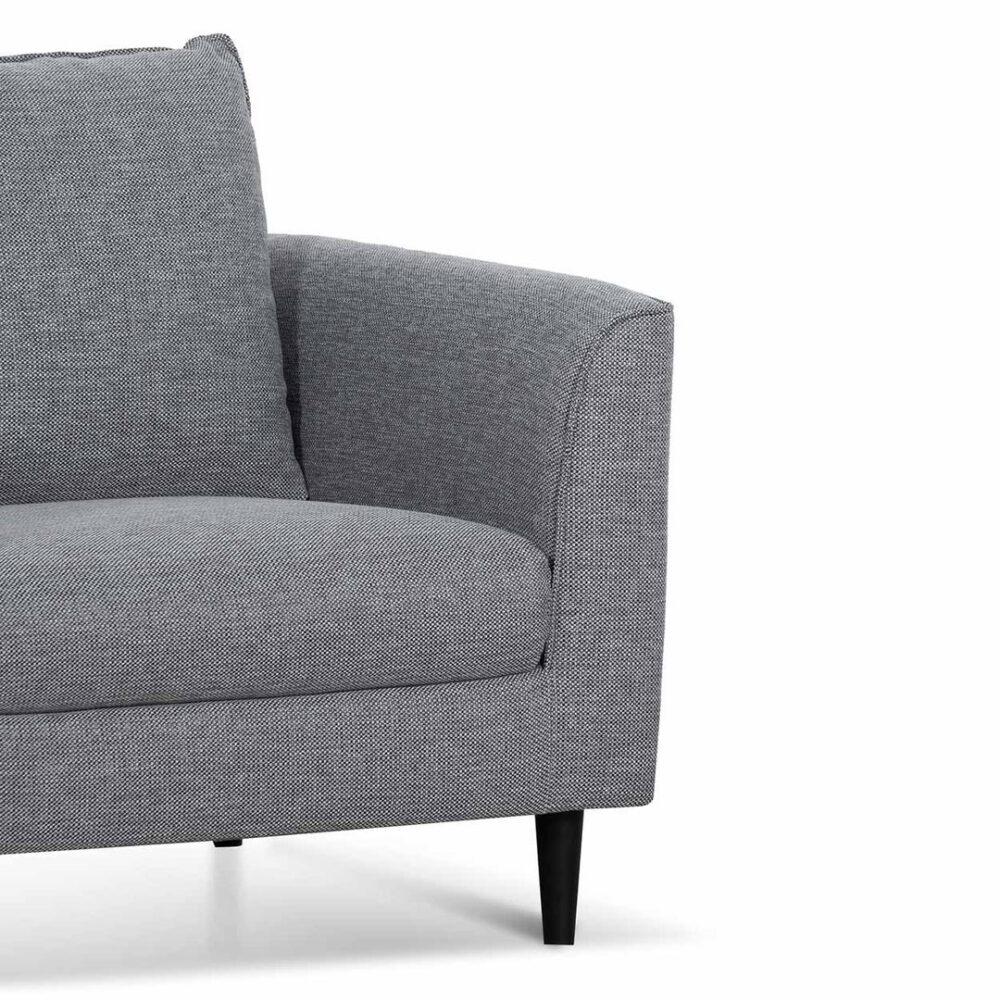 Kavan Fabric Armchair - Graphite Grey with Black Leg - Image 13