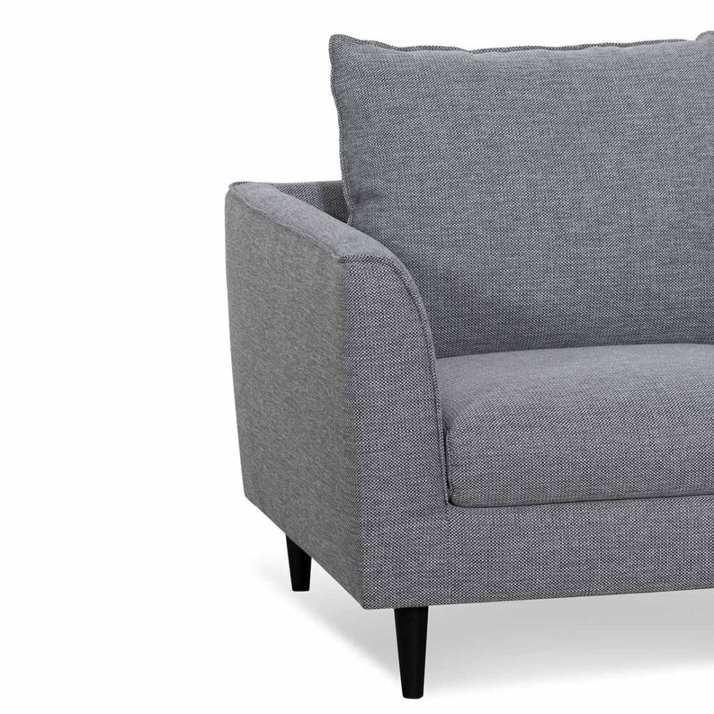 Kavan Fabric Armchair - Graphite Grey with Black Leg - Image 7