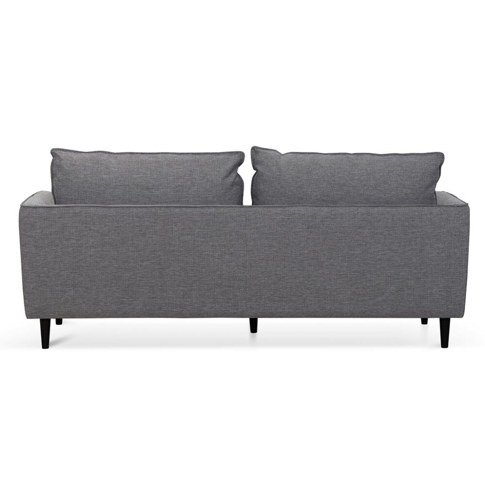 Kavan 3 Seater Fabric Sofa - Graphite Grey with Black Leg - Image 10