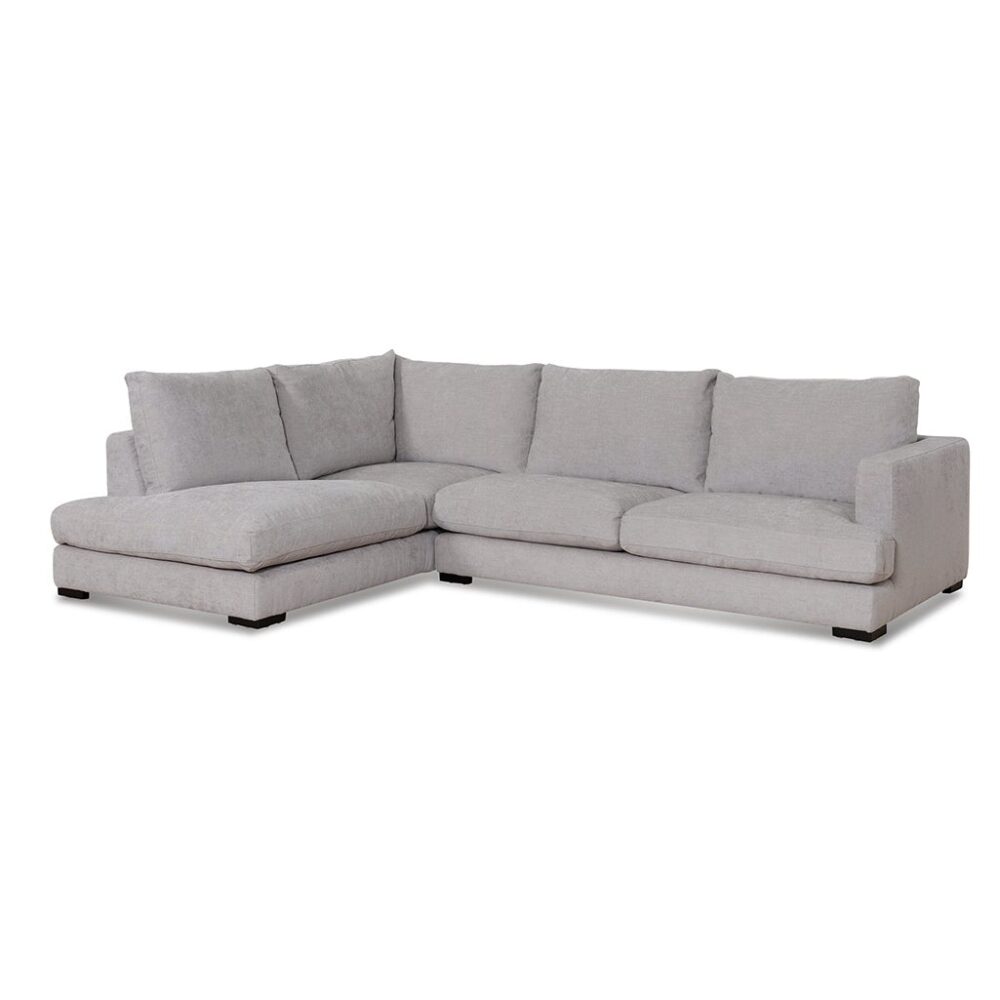 Lucinda 4 Seater Fabric Left Chaise Sofa - Oyster Beige - Image 3