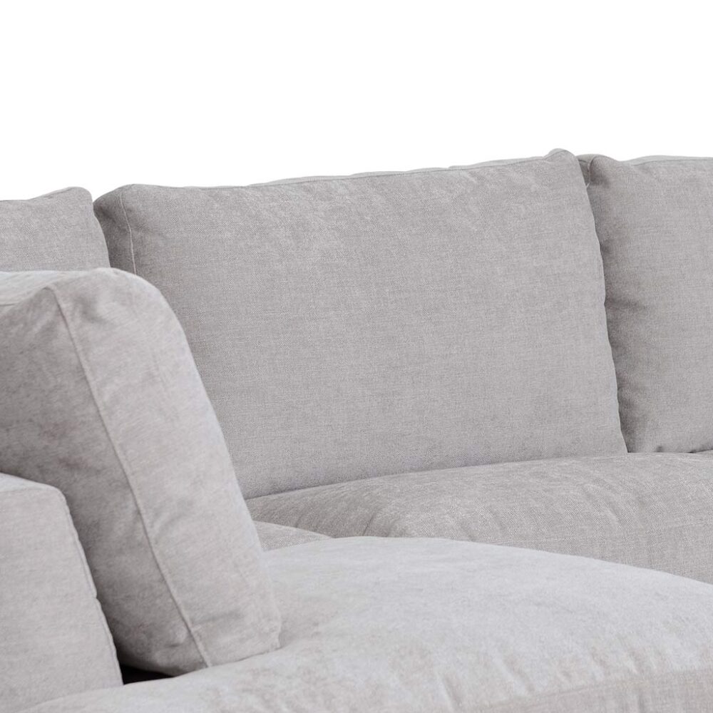 Lucinda 4 Seater Fabric Left Chaise Sofa - Oyster Beige - Image 8