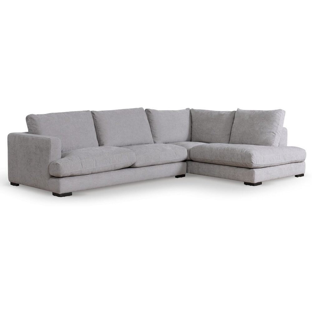 Lucinda 4 Seater Fabric Right Chaise Sofa - Oyster Beige - Image 3