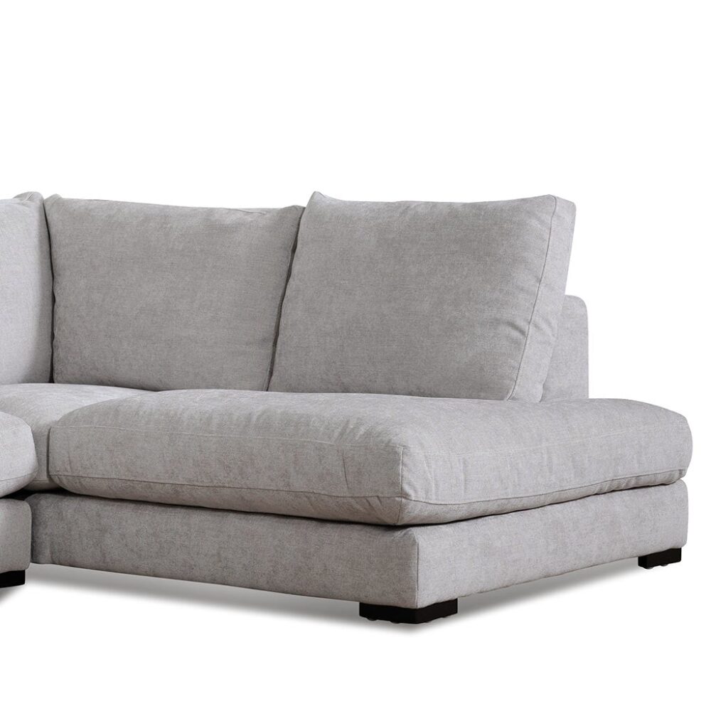 Lucinda 4 Seater Fabric Right Chaise Sofa - Oyster Beige - Image 6