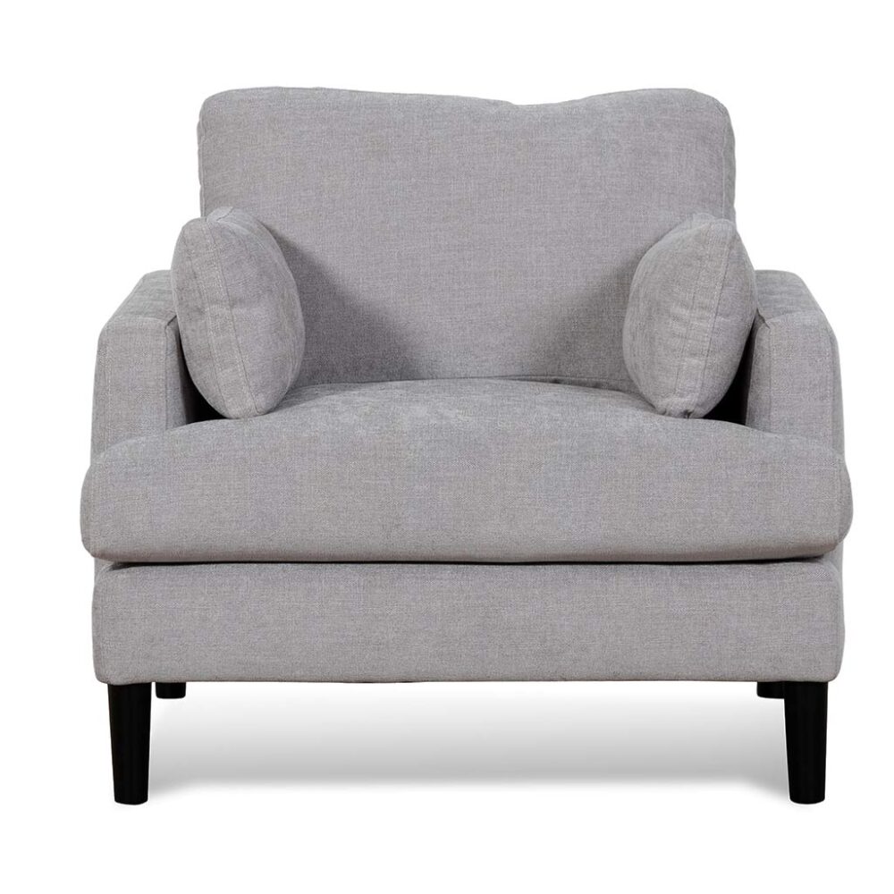 Zachery Fabric Armchair - Oyster Beige and Black Leg - Image 2