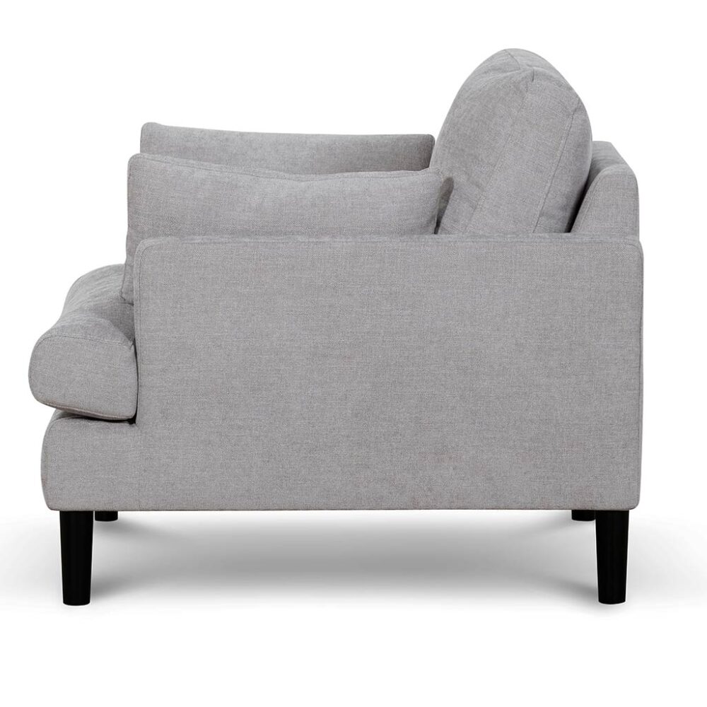 Zachery Fabric Armchair - Oyster Beige and Black Leg - Image 4