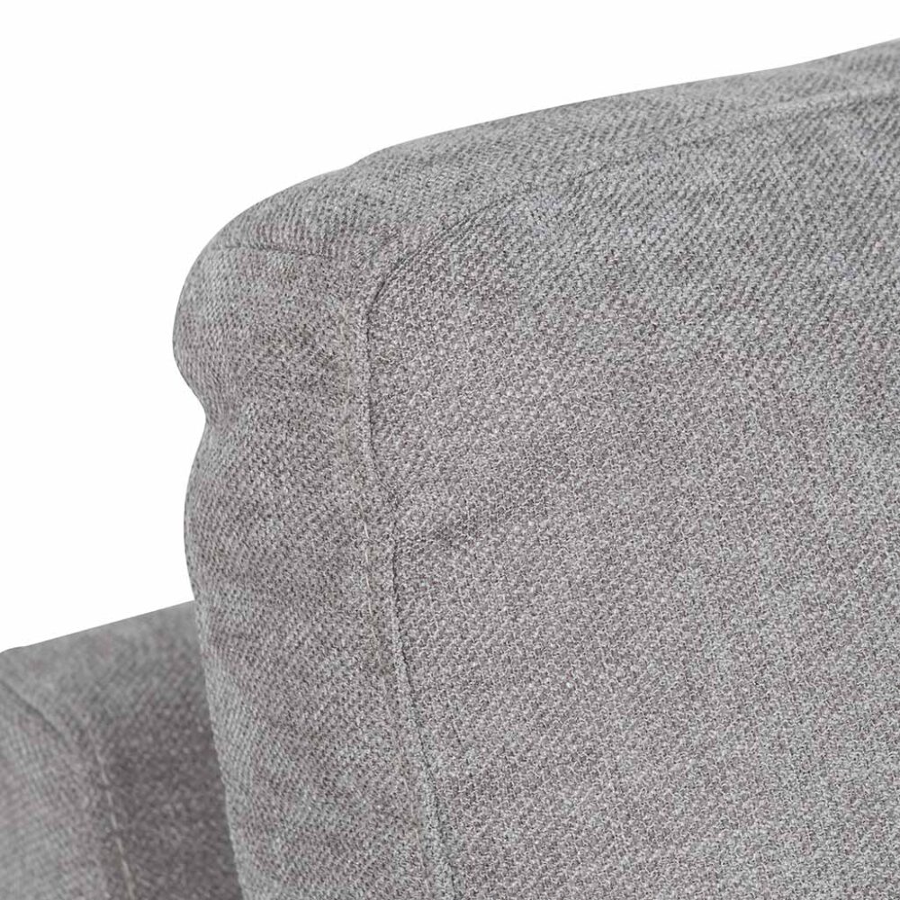 Zachery Fabric Armchair - Oyster Beige and Black Leg - Image 7