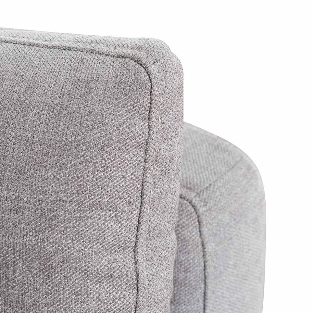 Zachery Fabric Armchair - Oyster Beige and Black Leg - Image 8