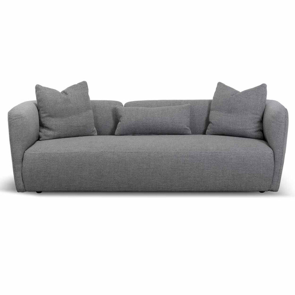 Willian 3 Seater Fabric Sofa - Noble Grey - Image 2