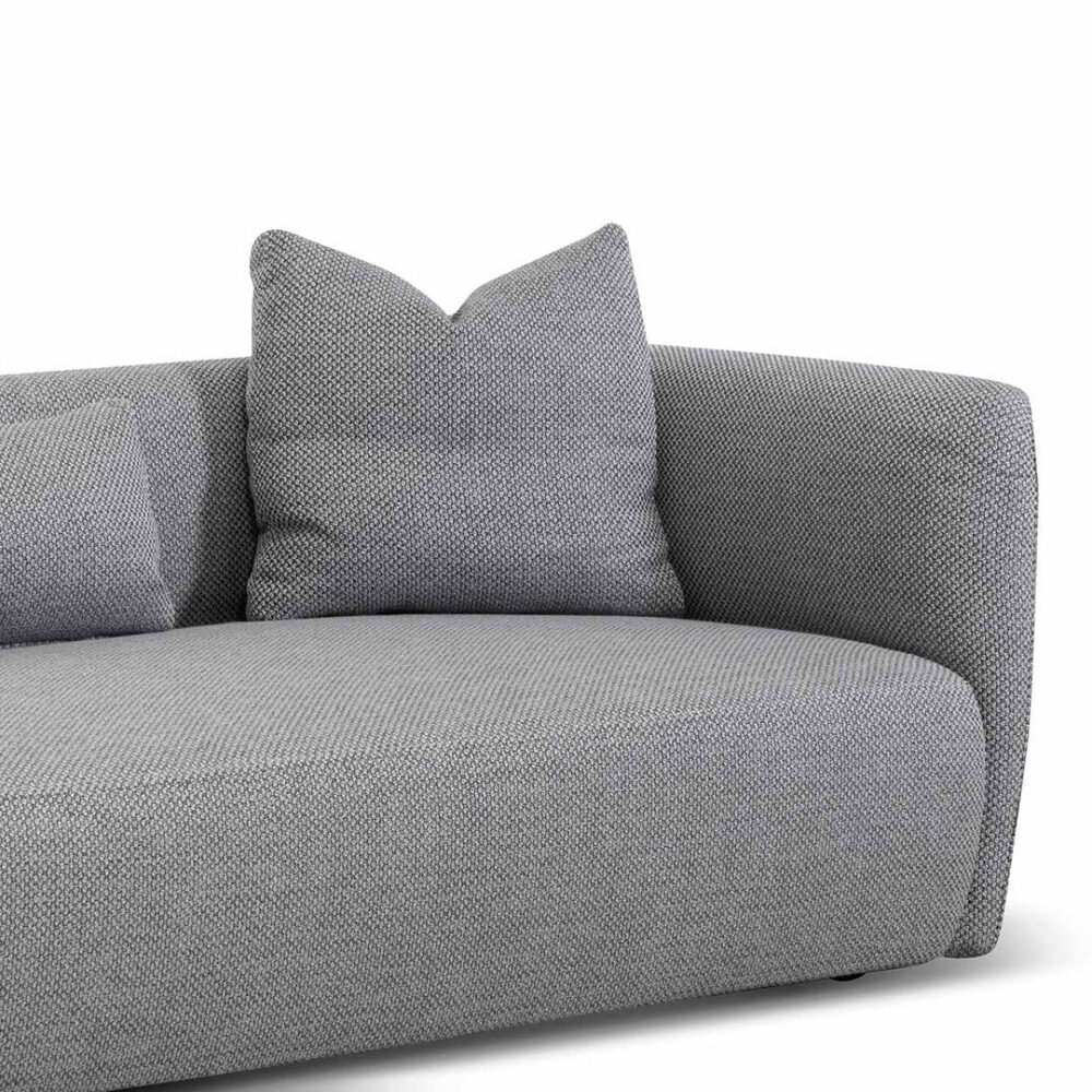 Willian 3 Seater Fabric Sofa - Noble Grey - Image 4