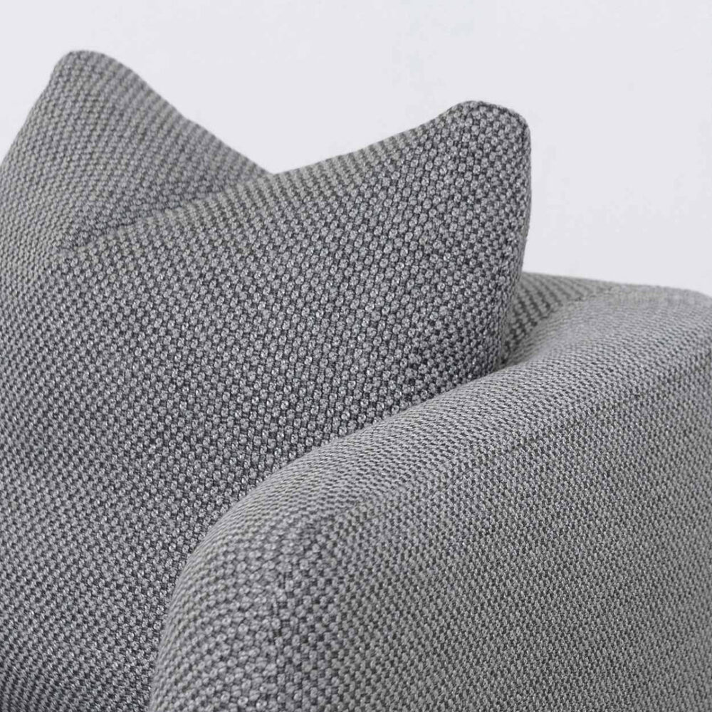 Willian 3 Seater Fabric Sofa - Noble Grey - Image 6