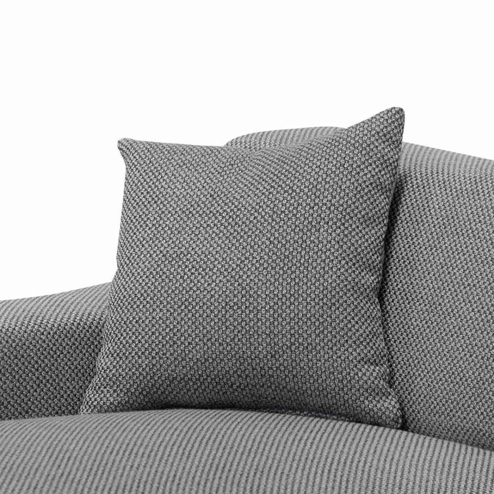 Marlin 3 Seater Left Chaise Fabric Sofa - Noble Grey - Image 6