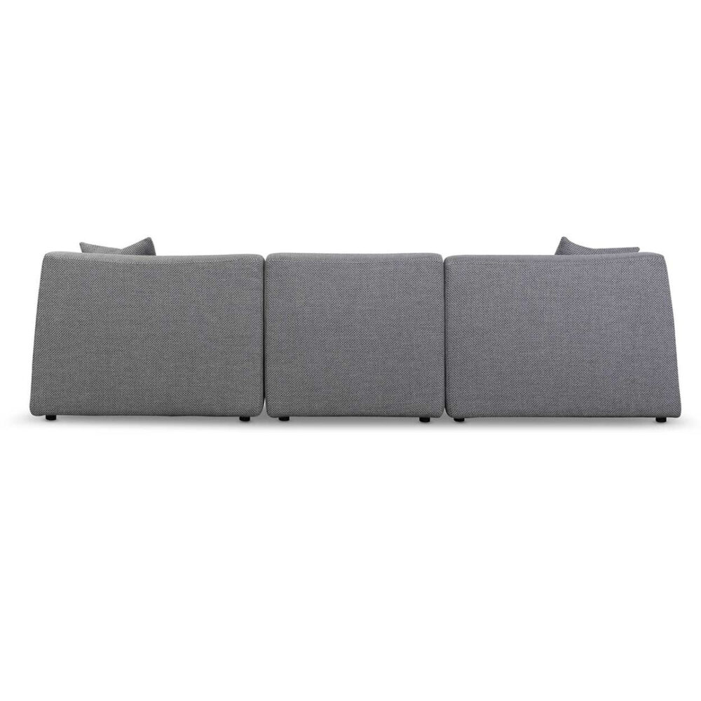 Marlin 3 Seater Left Chaise Fabric Sofa - Noble Grey - Image 14