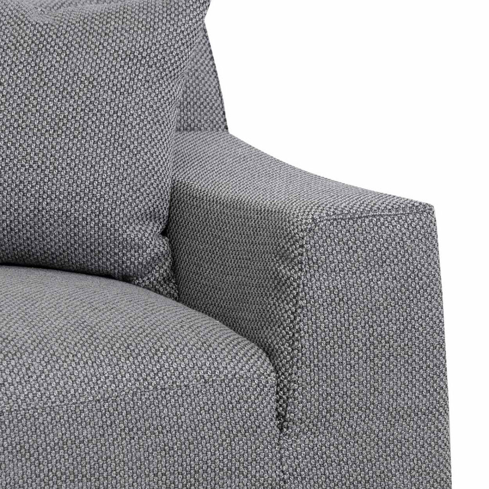 Marlin 3 Seater Left Chaise Fabric Sofa - Noble Grey - Image 11