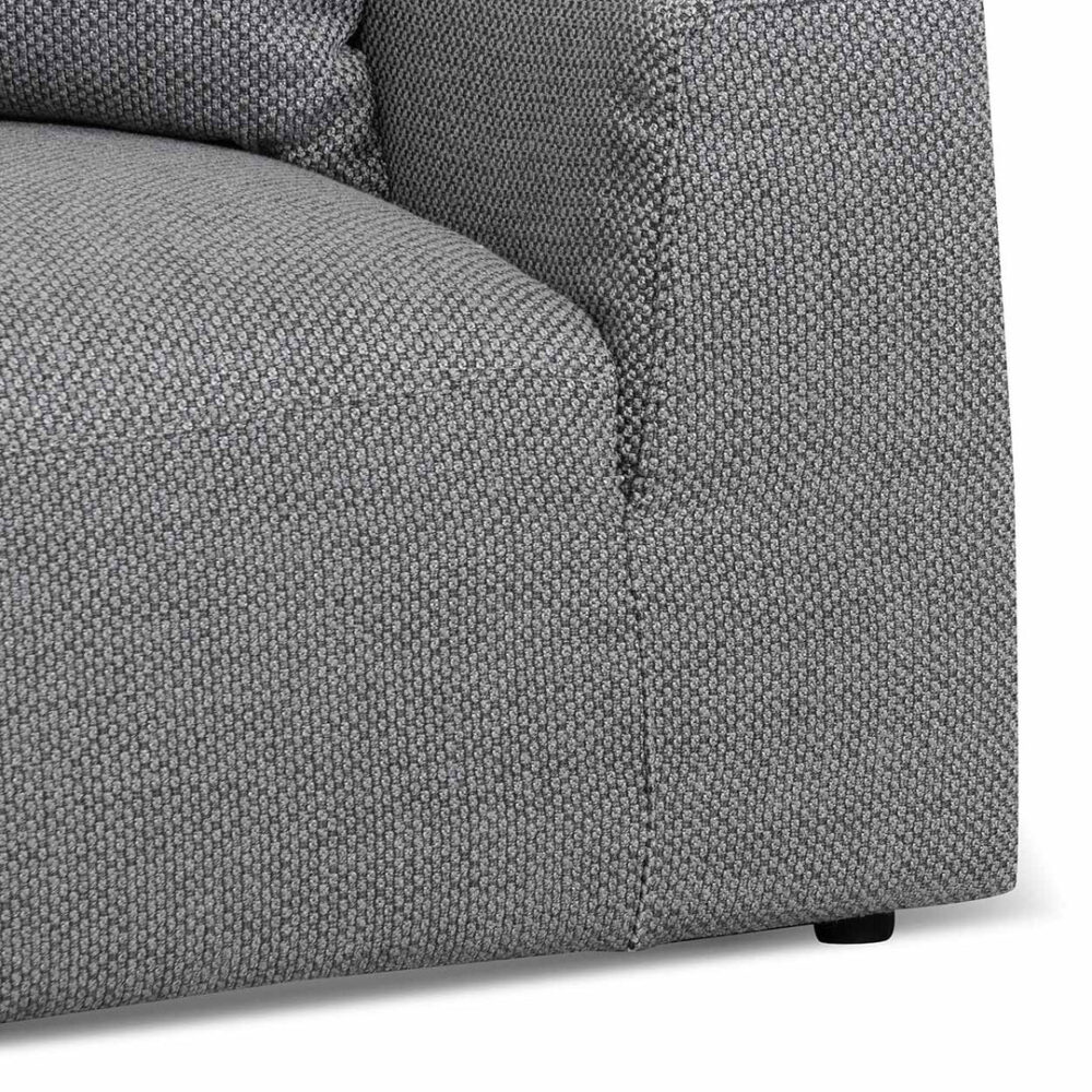 Marlin 3 Seater Left Chaise Fabric Sofa - Noble Grey - Image 12