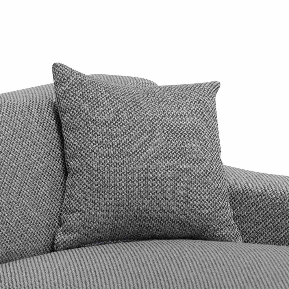 Marlin 3 Seater Right Chaise Fabric Sofa - Noble Grey - Image 12
