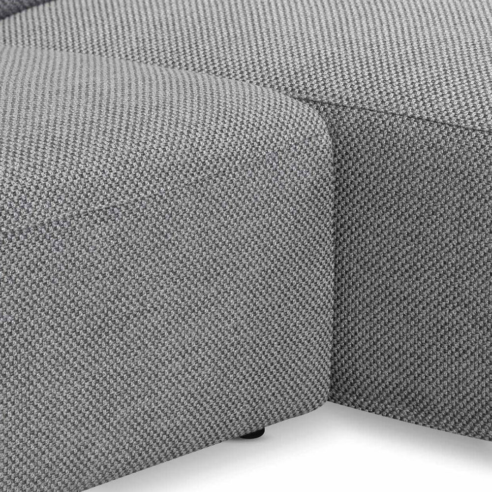 Marlin 3 Seater Right Chaise Fabric Sofa - Noble Grey - Image 10