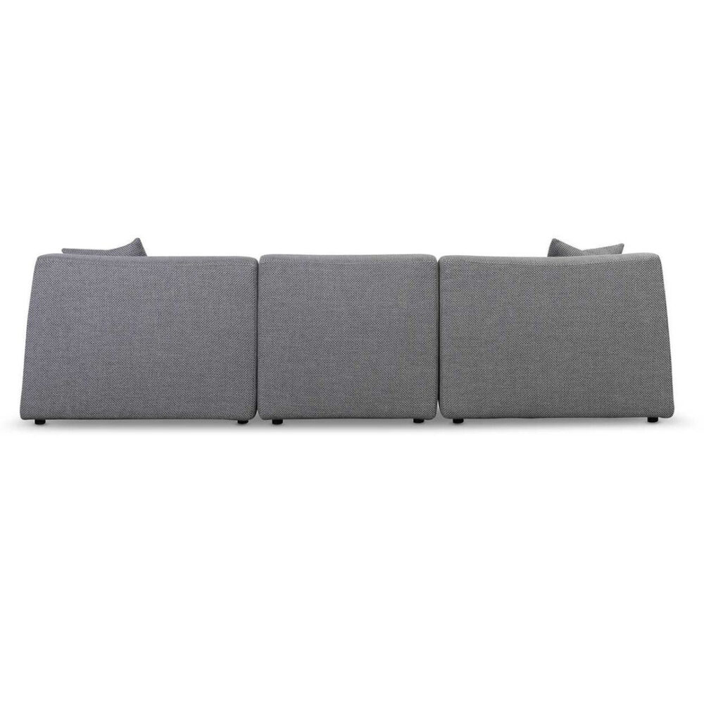 Marlin 3 Seater Right Chaise Fabric Sofa - Noble Grey - Image 14
