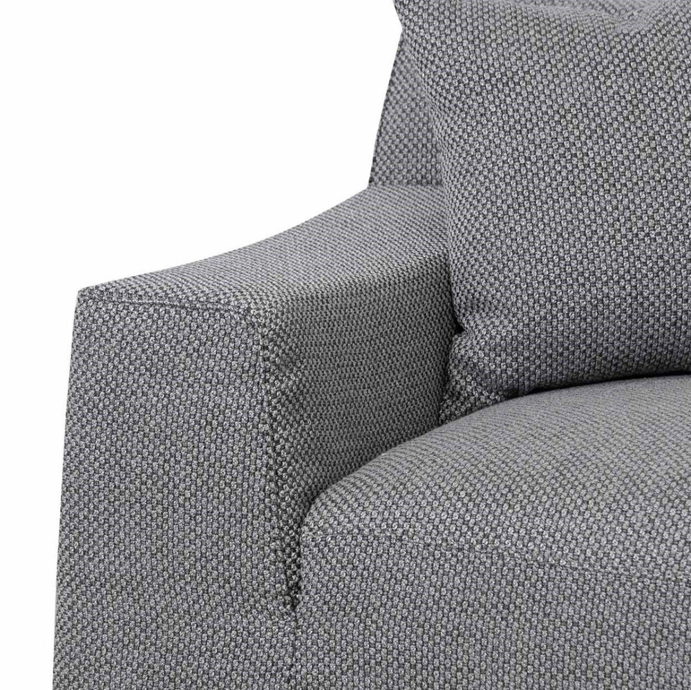 Marlin 3 Seater Right Chaise Fabric Sofa - Noble Grey - Image 6