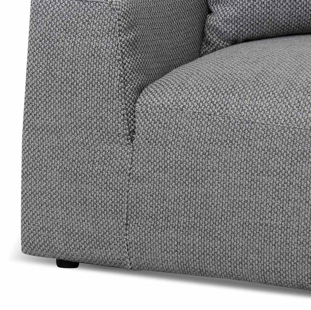 Marlin 3 Seater Right Chaise Fabric Sofa - Noble Grey - Image 7