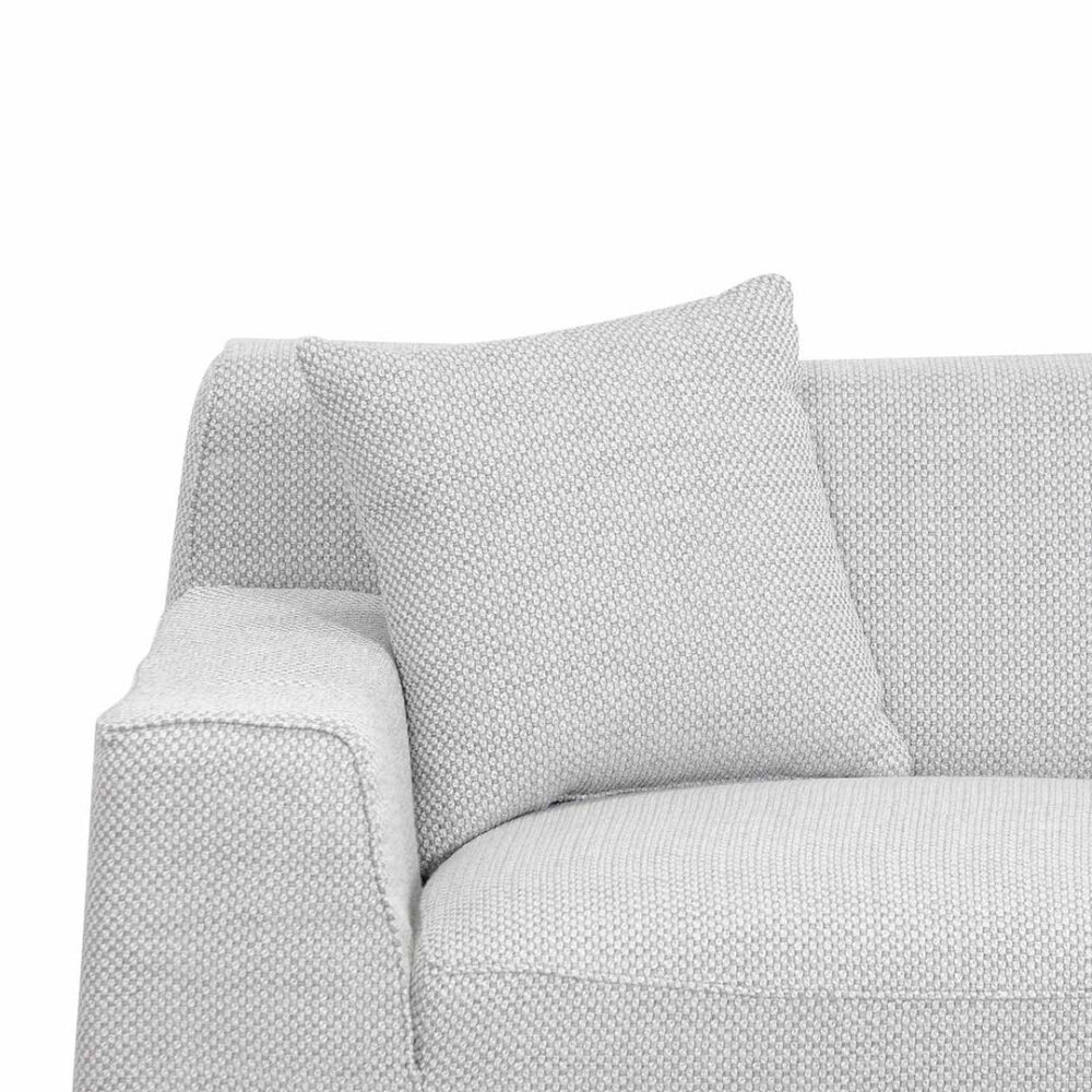 Marlin 3 Seater Right Chaise Fabric Sofa - Passive Grey - Image 6