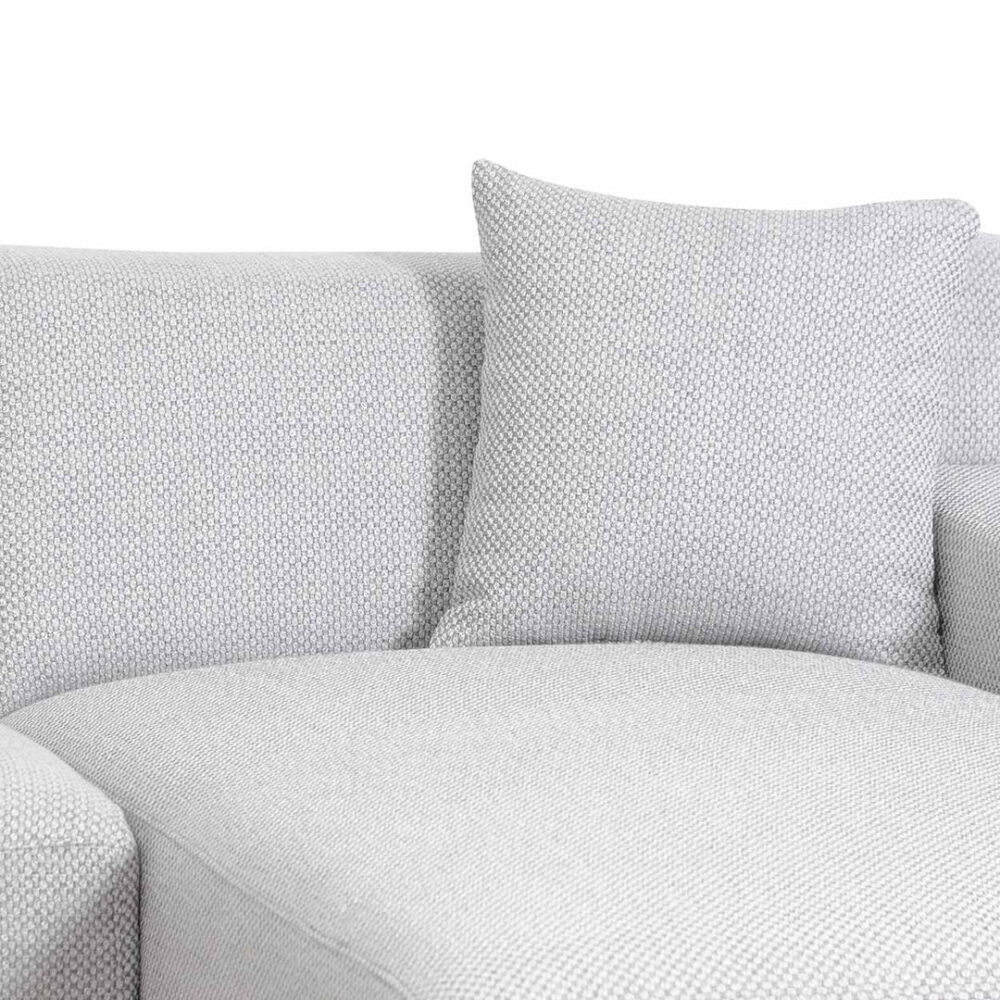 Marlin 3 Seater Right Chaise Fabric Sofa - Passive Grey - Image 8