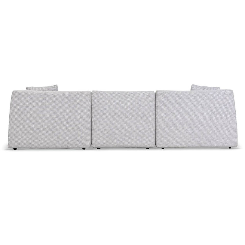 Marlin 3 Seater Right Chaise Fabric Sofa - Passive Grey - Image 12