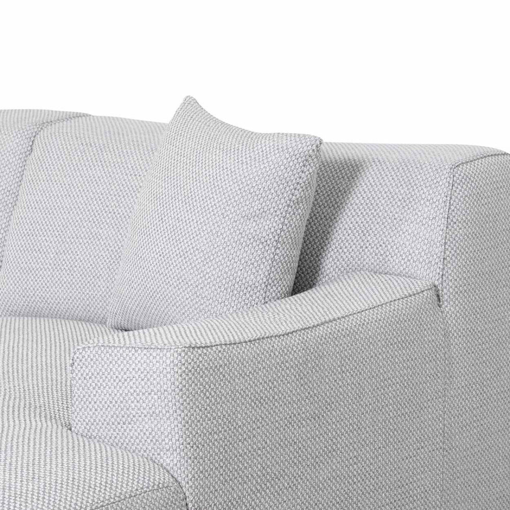 Marlin 3 Seater Right Chaise Fabric Sofa - Passive Grey - Image 10